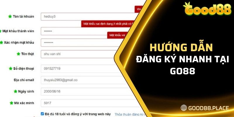 Hướng Dẫn Chi Tiết Cách Đăng Ký Good88 Dành Cho Các Tân Thủ 6 Hướng dẫn quy trình đăng ký Good88